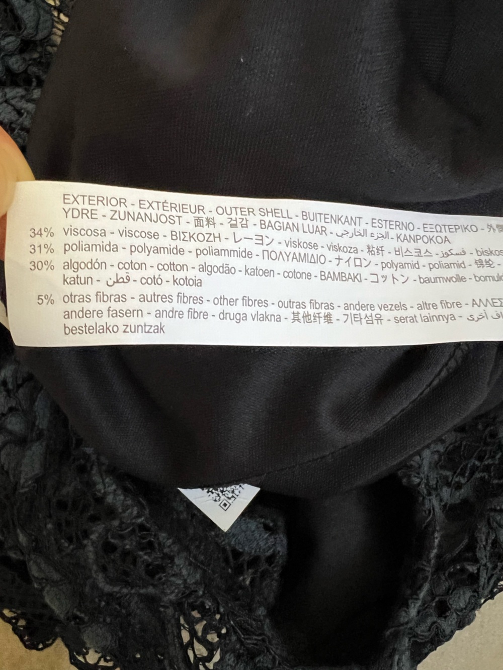 Zara Navy Black Lace Midi Dress - Picture 6 of 8